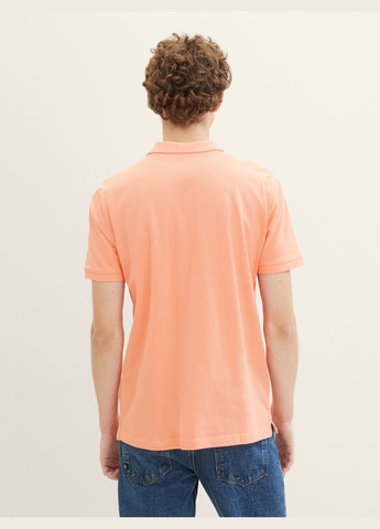 Оранжевая футболка-поло для мужчин Tom Tailor однотонная
