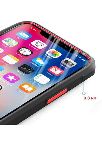 Противоударный бампер чехол Refraction Case для смартфона Apple iPhone 12 / iPhone 12 Pro - Black Primolux (333719949)