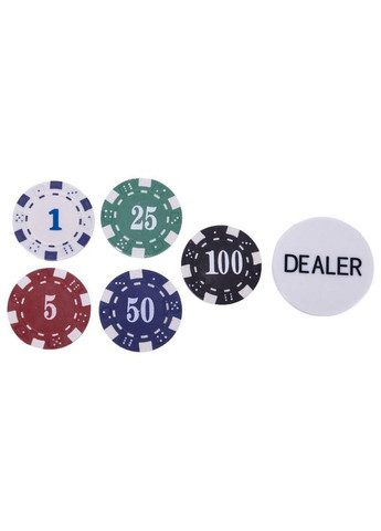 Набор для покера в кожзам кейсе SP-PK300L (300 фишек, с номиналом, р-р 40х21х7,5см) (PK300L) SP-Sport (361435969)