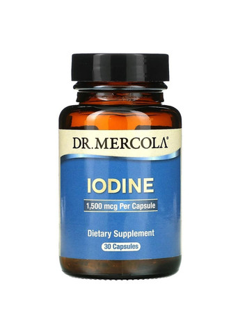 Вітаміни та мінерали Iodine, 30 капсул Dr. Mercola (293416912)