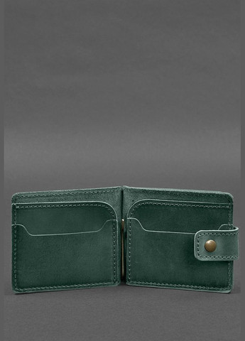 Шкіряне портмоне 13.1 затискач з хлястиком Зелений Crazy Horse (A-028264) BlankNote (328444666)