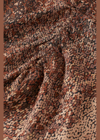 Коричневая блуза демисезон,коричневый в узоры, H&M