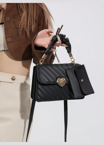 Жіноча сумка крос-боді чорна No Brand (290665276)