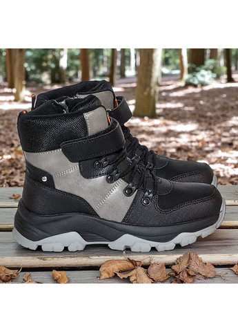 Зимові черевики на овчині для хлопчика, дутики на липучках для хлопчика, зимові хайтопи для підлітка Клібі Clibee (367020262)