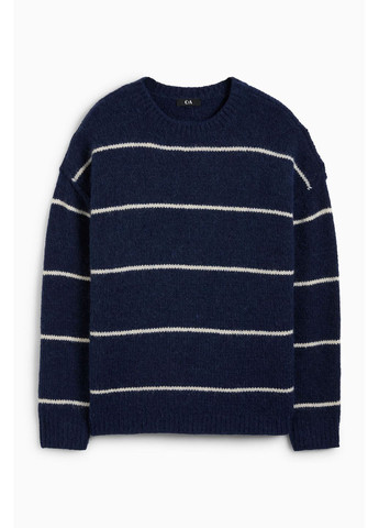 Темно-синій демісезонний светр з вовною та альпакою C&A