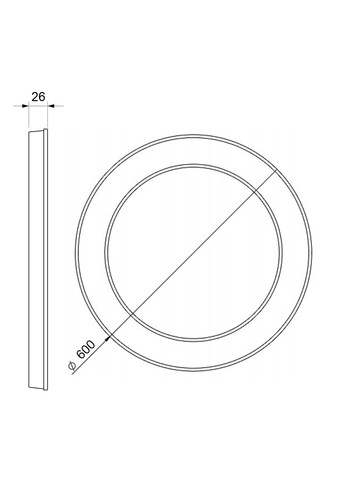 Led дзеркало з підсвіткою у ванну,спальню,передпокій "Foja" ZSL-061 (600*600) 503944-37 503950 DecorLed (355468105)
