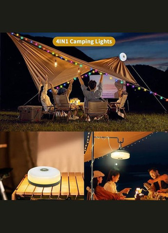 Кемпінговий ліхтар та атмосферні світлодіодні гірлянди 20 м No Brand (316649436)