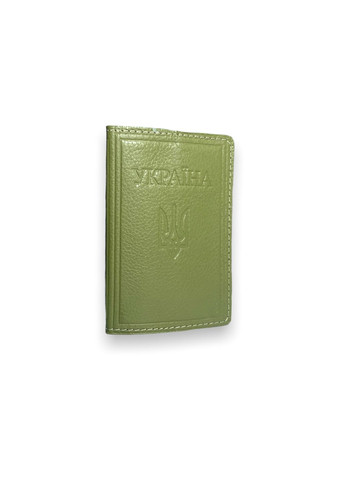 Обложка кожаная для паспорта гражданина Украины ручная работа размер 14х9.5х0.5 см оливковый BagWay (285815027)