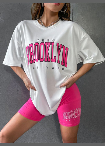 Розовая всесезон женская пижама комплект футболка велосипедки l зеленый (2-260) New Style