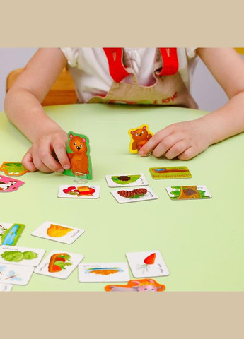 Настільна гра асоціації "У лісі та на фермі" VT1804-46 (укр) Vladi toys (330602675)
