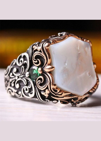 Турецкое кольцо ручной работы для мужчин в стиле панк серебрянозолотом цвете размер 20 Fashion Jewelry (285110709)