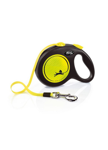 Рулетка для собак New Neon L жёлтая, до 25 кг, 5 метров Flexi (292395573)