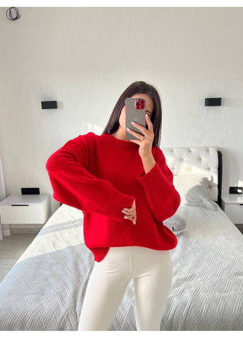 Красный женский свитер турция Osoblyva