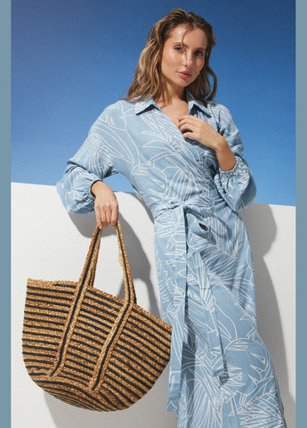 Блакитна повсякденний сукня ST-Seventeen однотонна