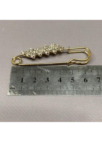 Брошка-шпилька «Зигзаг» 6,5 см - лимонне золото #70101 Plus-plus (352744759)