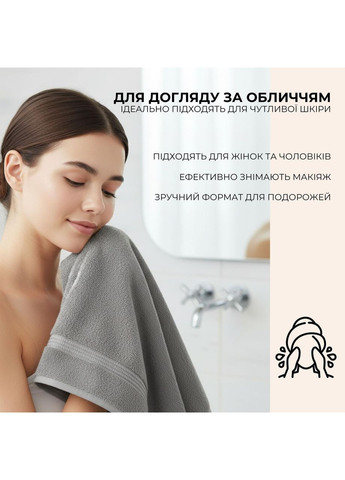 Набор 6 шт салфеток махровых хлопок 30x30 (550 гр/м2) IDEIA серый