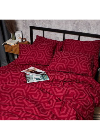 Комплект постільної білизни Бязь Gold Люкс «» Двоспальний 175х210 наволочки 4х70х70 (MS-820006099) Moon&Star Burgundy Charm (356114345)