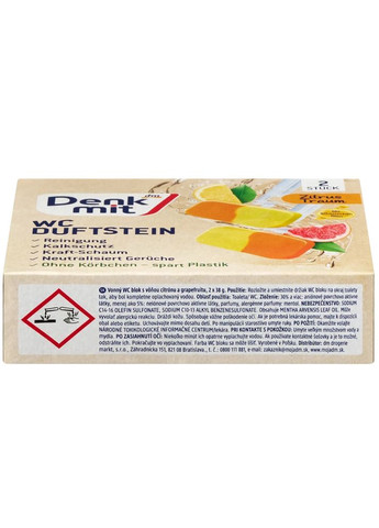 Подвесной туалетный блок WC-Duftstein с ароматом цитруса и грейфрута, 2 шт. Denkmit (350893290)