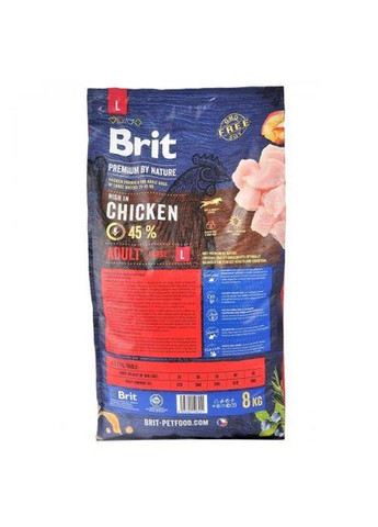 Сухий корм Dog Adult L для дорослих собак великих порід, з куркою, 8 кг Brit Premium (349823894)