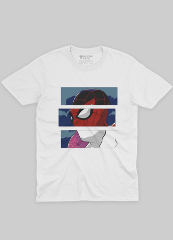 Белая демисезонная футболка для мальчика с принтом супергероя - человек-паук (ts001-1-whi-006-014-004-b) Modno