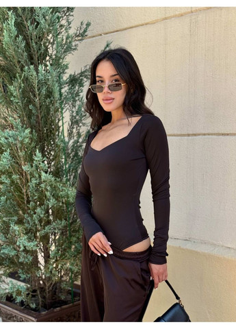 Базовый боди с разрезом для пальцев Fashion (361964737)