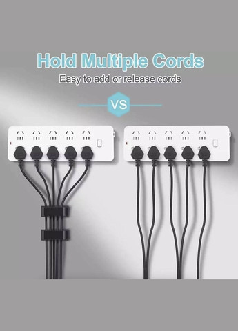 Органайзер кліпса фіксатор кабелю тримач для дроту самоклеючий 50 шт L CHOICE (317297503)