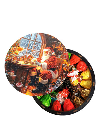 Подарунок №30/6 “Солодка ніч перед Різдвом” 1 кг (21х21х9 см, у дерев'яній коробці) Унікальна цукерка (372656214)