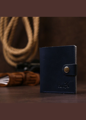 Портмоне для документов мужское из натуральной кожи 16507 Синий Shvigel (306881929)