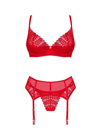 Красный демисезонный комплект ingridia 3-pcs set xl/2xl Obsessive