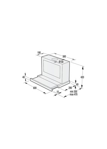 Вытяжка (BHP623E8X) нерж Gorenje (367057225)