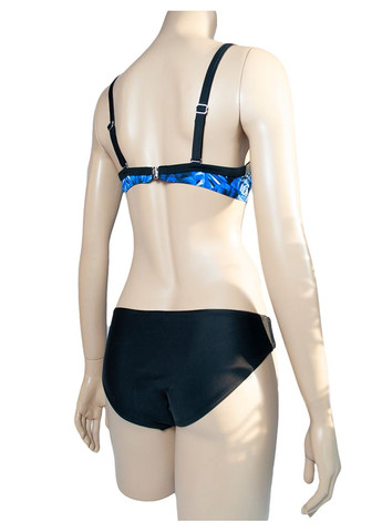 Комбинированный летний раздельный купальник с классическим бюстгальтером и пуш ап. модель 0059 арт.1805 раздельный, бикини Polovi