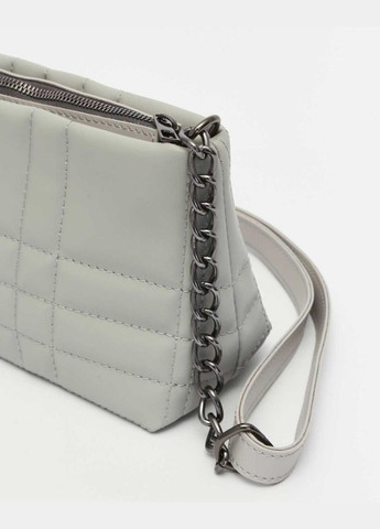 Жіноча сумка-багет з довгим ремінцем на 1 відділення на блискавці «Луїза» сіра WeLassie (298571393)