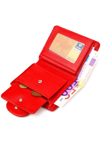 Лакированный вертикальный женский кошелек из натуральной кожи с тиснением под крокодила 21681 Красный Canpellini (331908161)