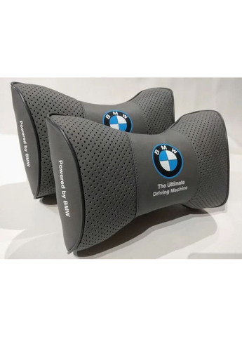 Подушка підголівник BMW сірий 2шт No Brand (361149130)