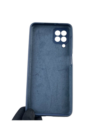 Чохол для Galaxy M32 4G (SM-M325F) силіконовий з мікрофіброю нековзний на самсунг м32 4г темно-синій Samsung (366388129)