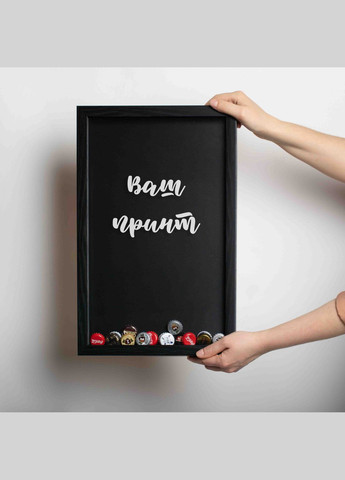 Рамка-копілка для пивних кришок "Конструктор" персоналізована (BD-beer-10) black-black BeriDari (293509293)