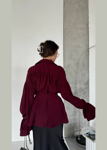 Бордовая повседневный рубашка однотонная Avanti