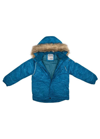 Біла дитячий зимовий комплект winter, куртка та напівкомбінезон, р.110, бірюзово-зелений з принтом/бірюзово-зелений (41480030- Huppa 41480030-12466-110