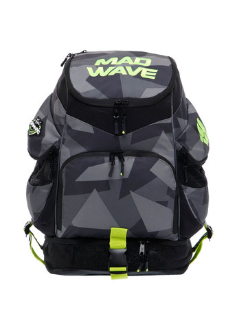 Рюкзак спортивный MadWave M1129010 MAD TEAM 42л (полиэстер, нейлон, р-р 52х33х24см, 42л, серо-салатовый) Mad Wave (361435863)