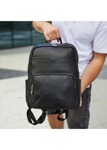 Чоловічий шкіряний рюкзак для поїздок та відпочинку 30х40х16, сумка наплічна 59331, чорна Tiding Bag (332054086)