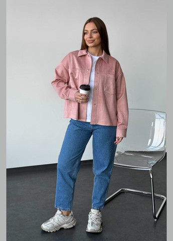 Розовая кэжуал рубашка однотонная Reload с длинным рукавом