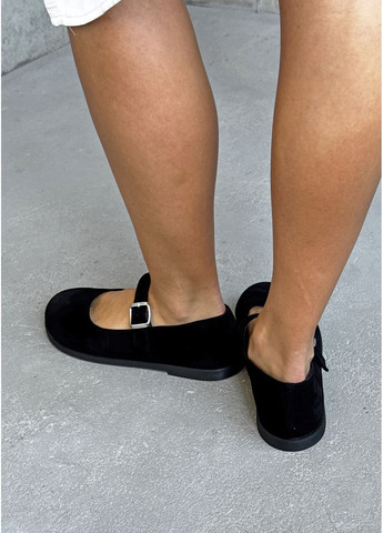 InFashion Елегантні жіночі туфлі з натуральної замші мері джейн чорний з натуральна замша, україна — демісезон (359655879)