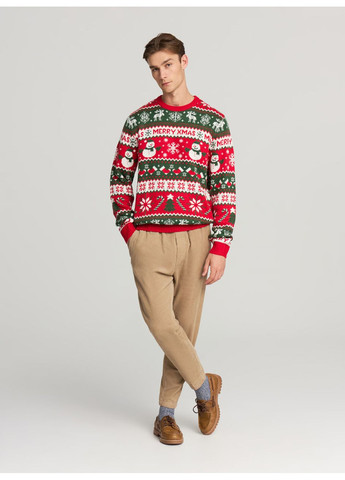 Червоний зимовий светр чол Terranova