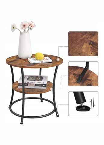 Журнальний столик Vasagle 55 x 55 x 55см в стилі Loft Leobert (301865798)