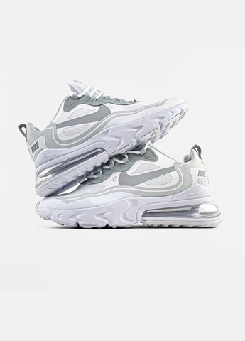 Білі Осінні кросівки чоловічі nike 270 react white reflective | найк 270 реакт білі No Brand