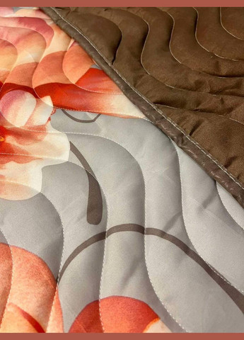 Одеяло с натуральным наполнителем Двуспальное микрофибра 175х200 см коричневый (П4К-lito-kovdra-002-52) No Brand (306633041)