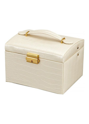 Скринька SP-01111 Champagne для прикрас і ювелірних виробів трирівнева з дзеркалом 13 шт. Casegrace (352011278)