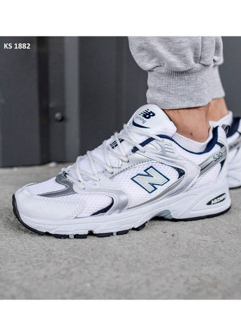 КРОСІВКИ ЖІНОЧІ NEW BALANCE 530 ABZORB WHITE BLUE НЬЮ БЕЛАНС 530 No Brand білі демісезони (369389464)
