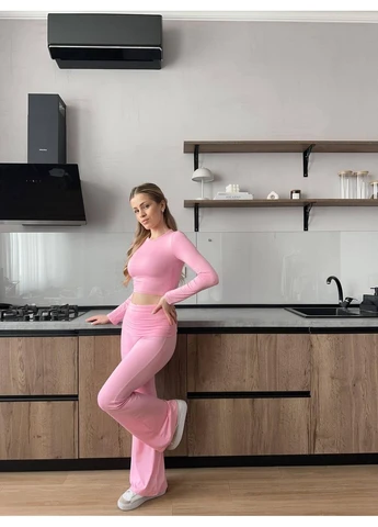 Стильний повсякденний костюм з натуральної тканини No Brand (389242297)