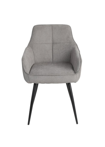 Стілець кухонний DAVID Чорний каркас / Сірий тканина Intarsio (372178435)